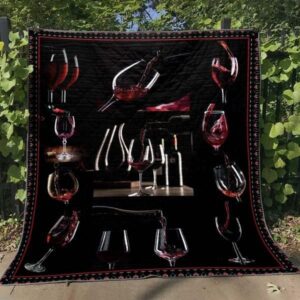Wine Glasses Quilt Blanket Lp05  Quilt